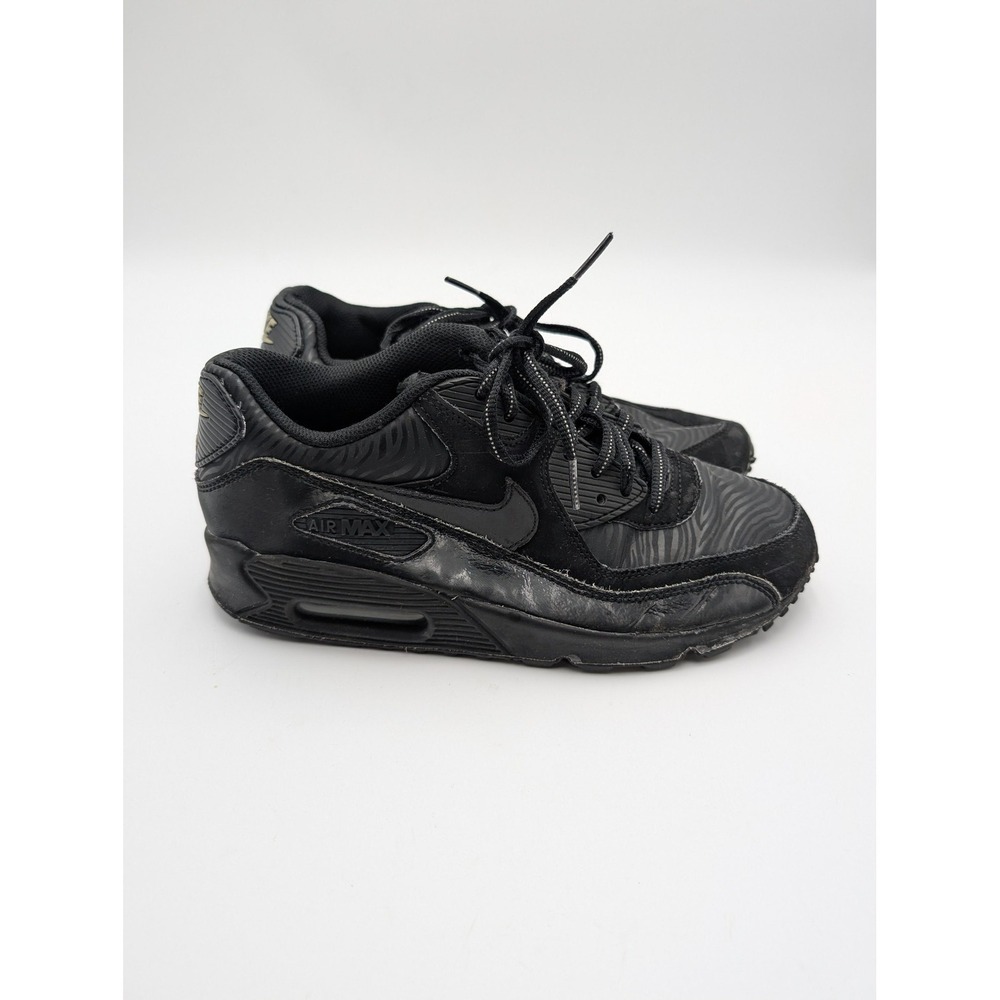 Nike Air Max 90 Shoes Youth Size 6.5Y Black Kids Running Sneaker GS 307793-074